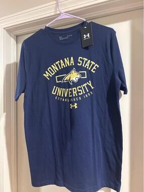 Under Armour Montana State University Shirt Small NCAA Tee NWT